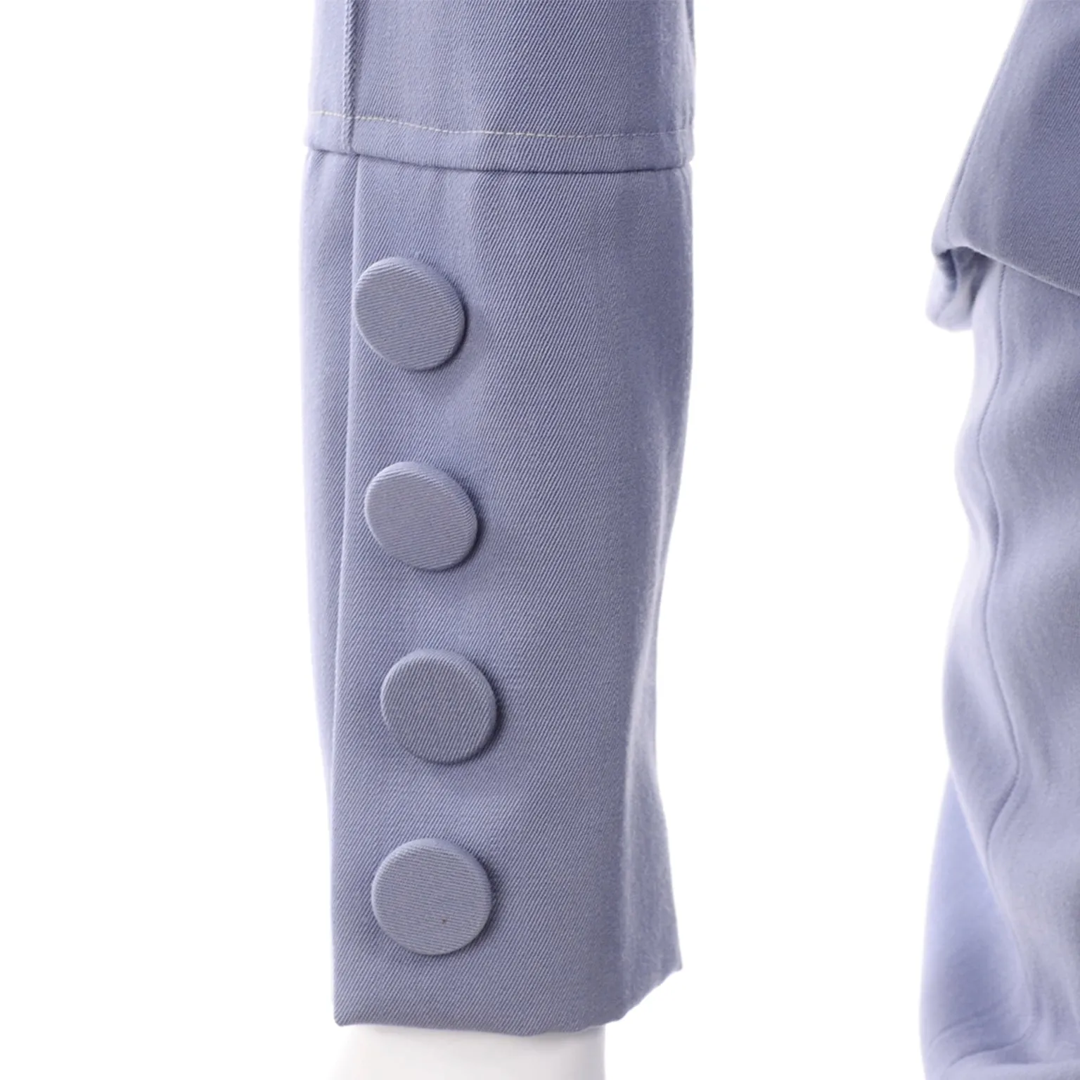 1980s Albert Nipon Vintage Periwinkle Blue Skirt & Jacket Suit
