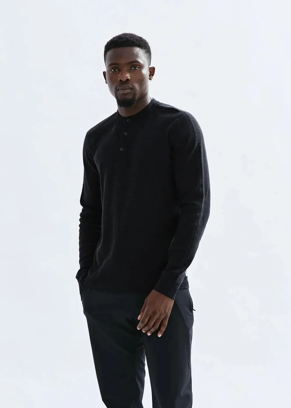 1x1 Slub Long Sleeve Henley