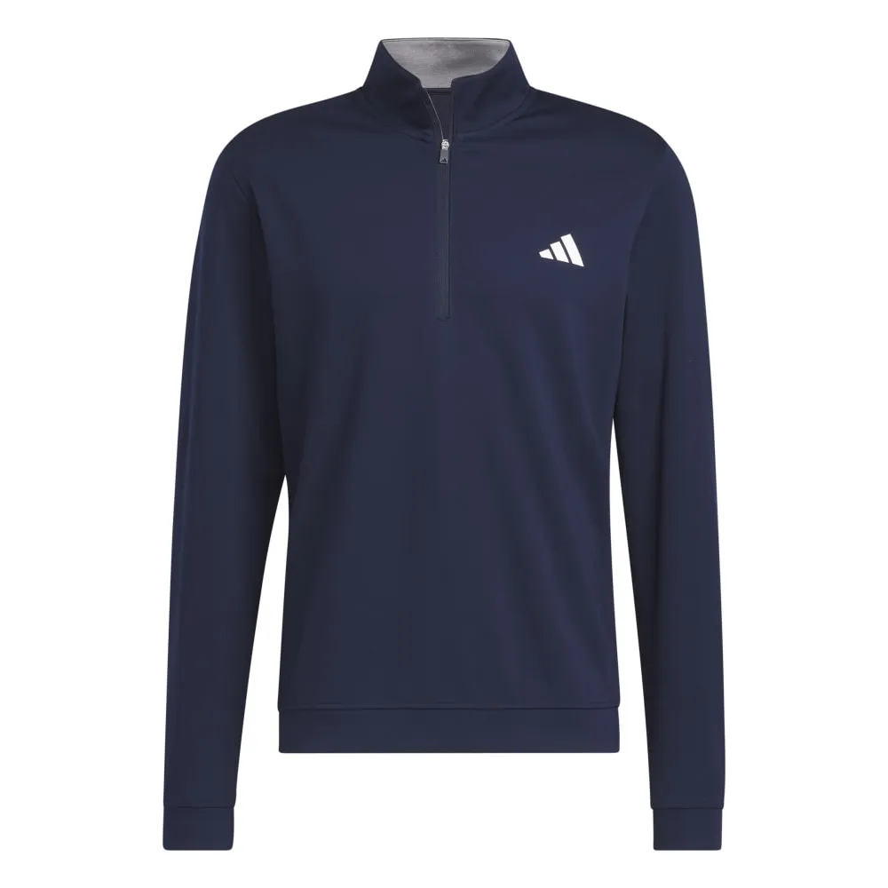 adidas Elevated Mens 1/4 Zip Golf Pullover Top IB6114