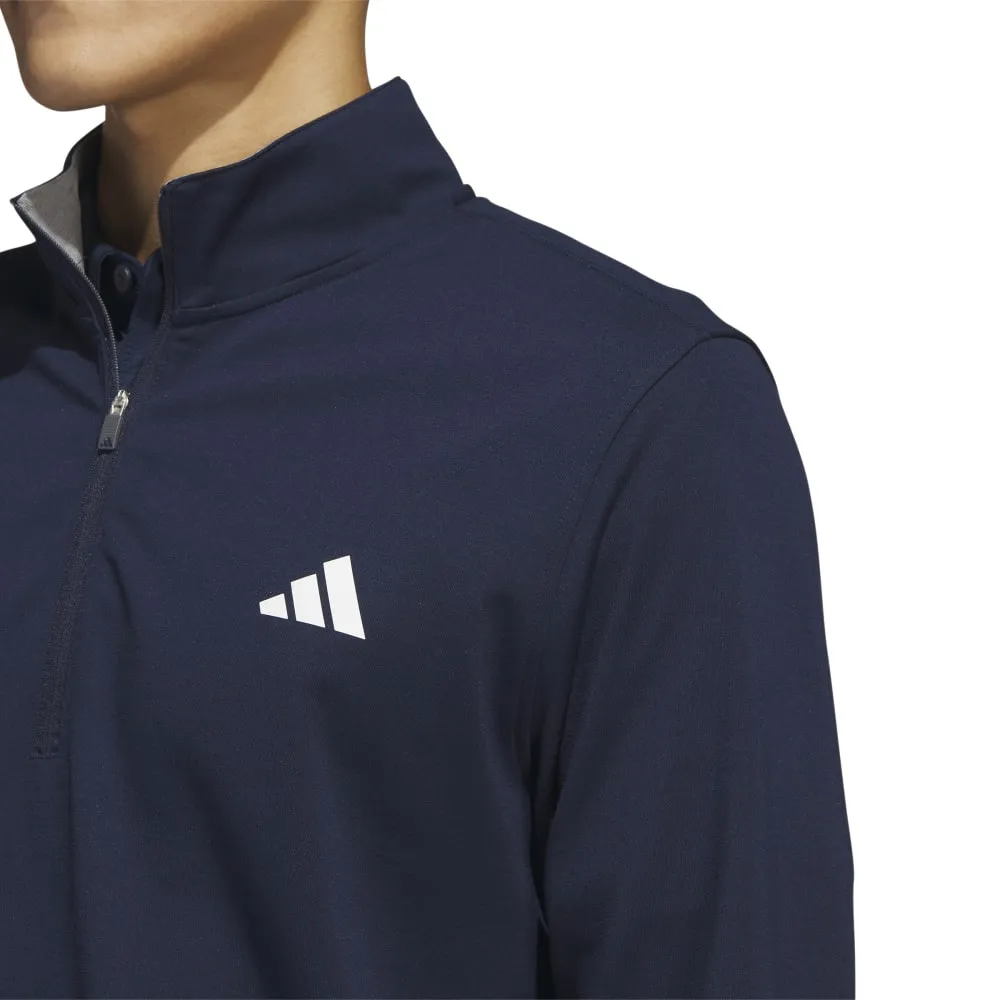 adidas Elevated Mens 1/4 Zip Golf Pullover Top IB6114