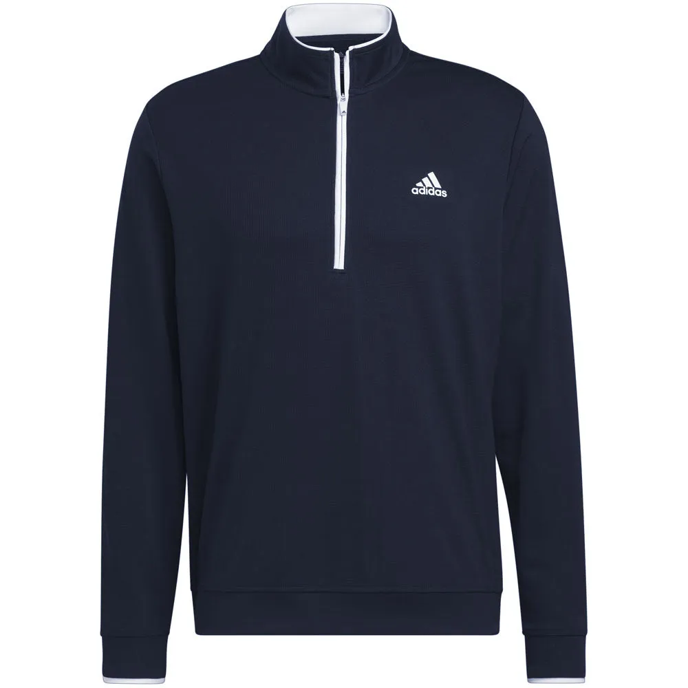 adidas Lightweight 1/4 Zip Pullover - Collegiate Navy/White