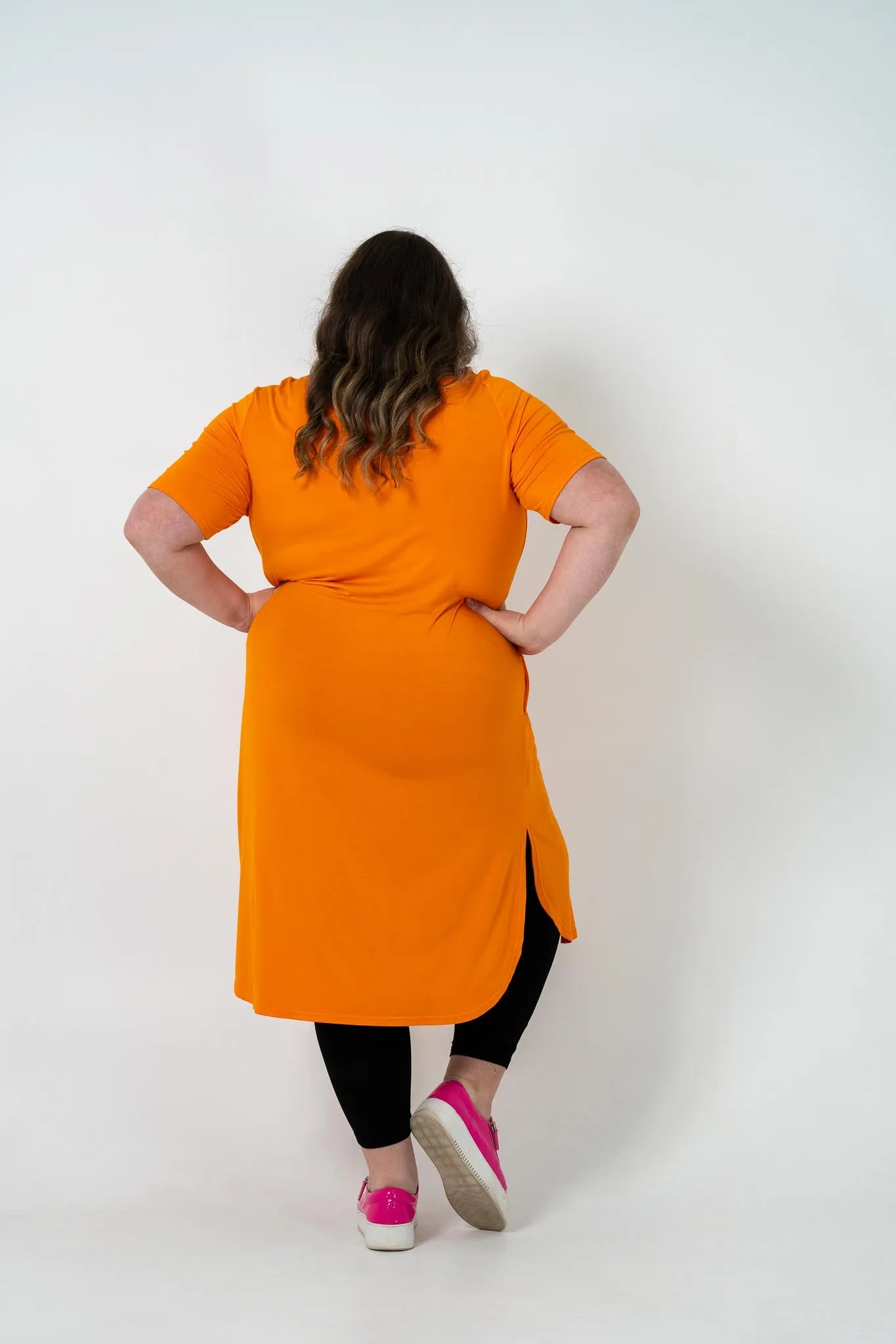 'ALANA' T-Shirt Dress - Orange