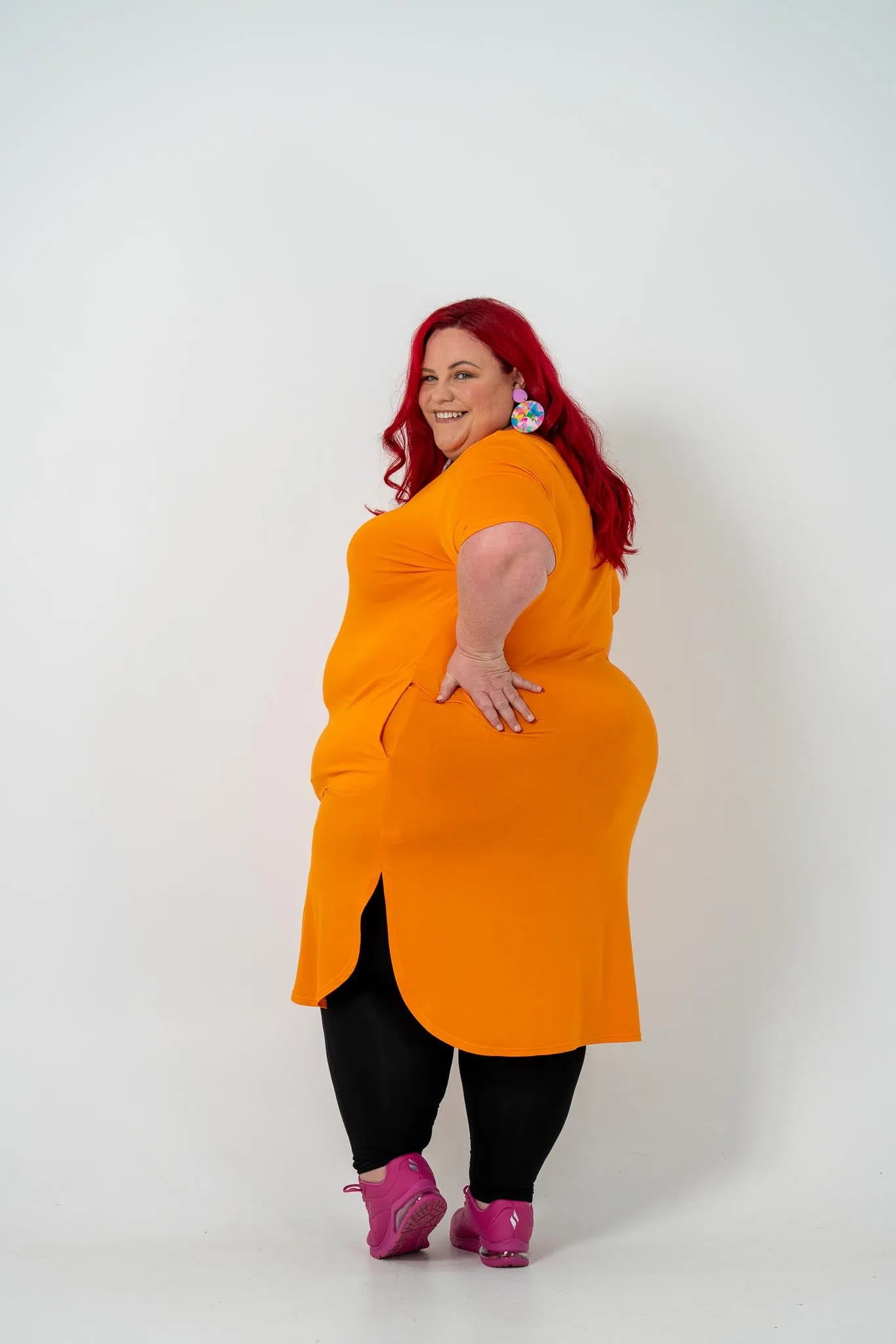 'ALANA' T-Shirt Dress - Orange