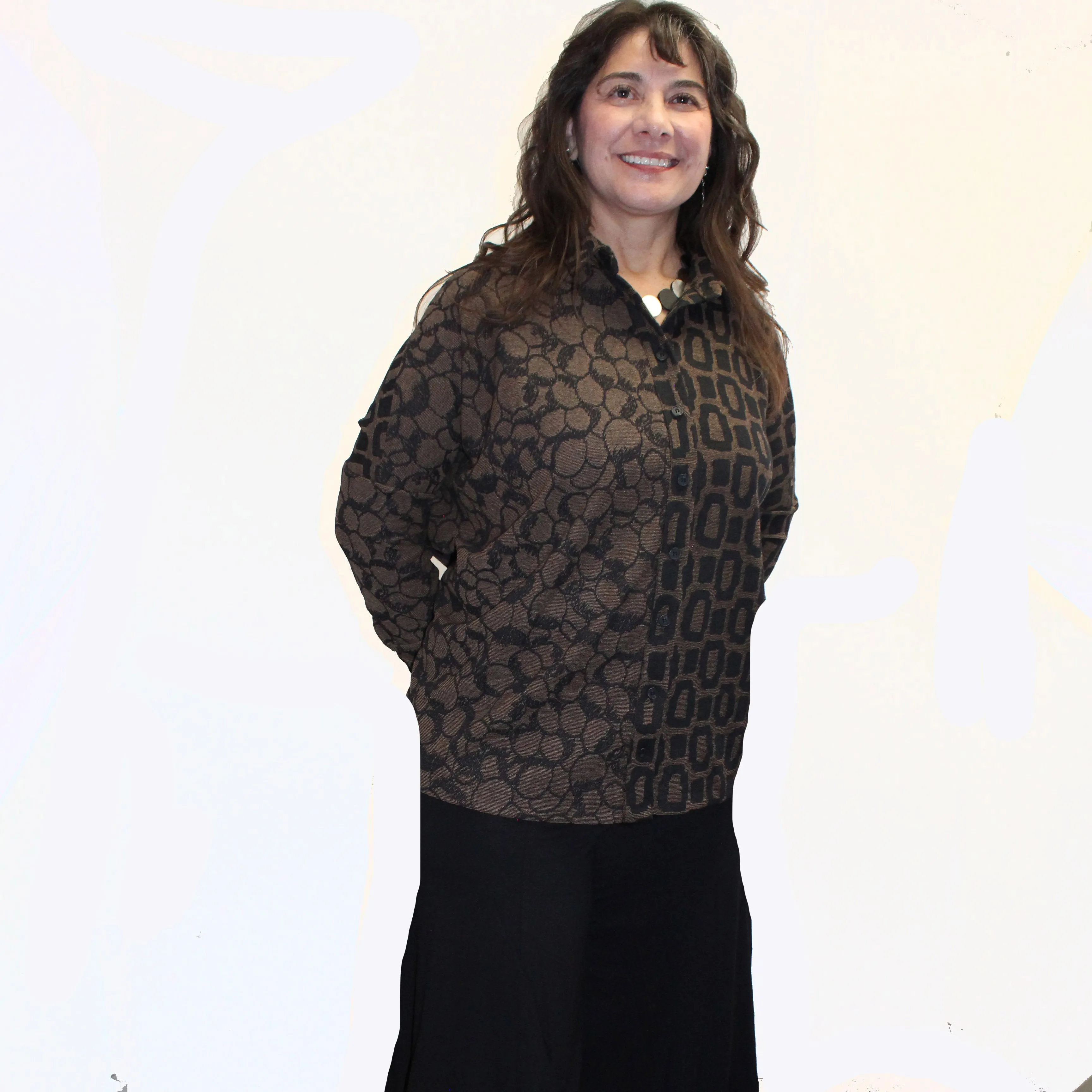Alembika Shirt, Coffee/Black L/XL