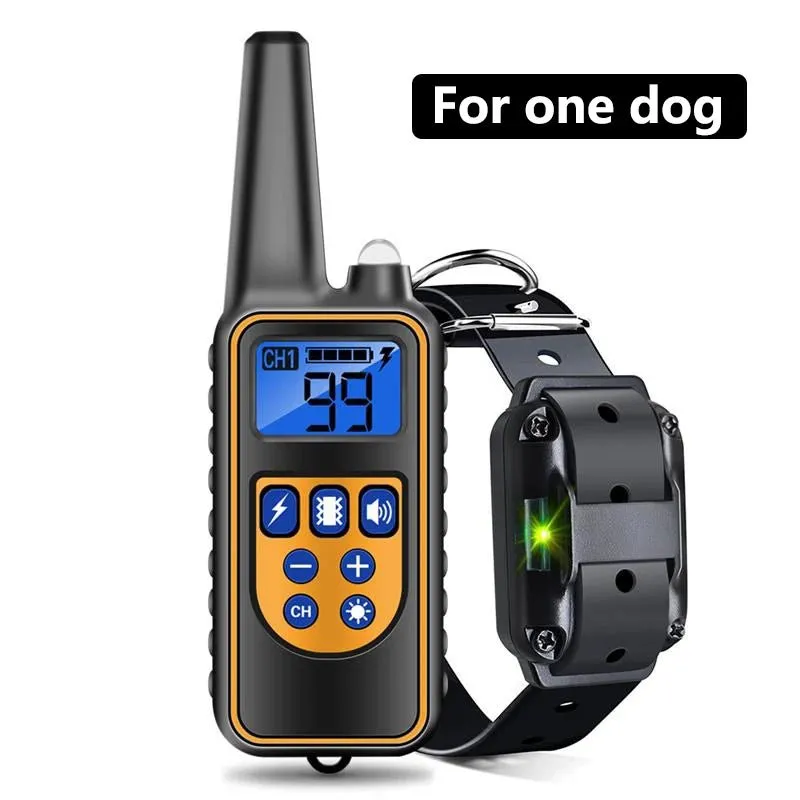 AnniePaw 800m Digital Dog Training Collar Waterproof Rechargeable Remote Control Pet with LCD Display for All Size Shock Vibration Sound