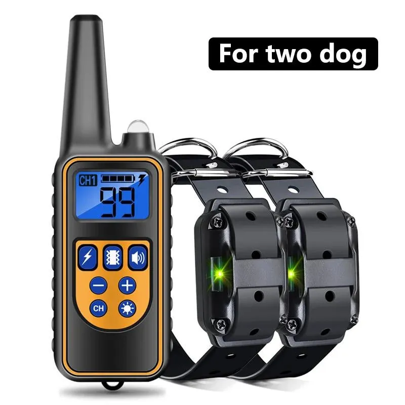 AnniePaw 800m Digital Dog Training Collar Waterproof Rechargeable Remote Control Pet with LCD Display for All Size Shock Vibration Sound
