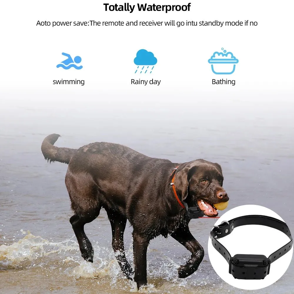 AnniePaw 800m Digital Dog Training Collar Waterproof Rechargeable Remote Control Pet with LCD Display for All Size Shock Vibration Sound