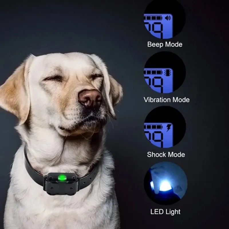 AnniePaw 800m Digital Dog Training Collar Waterproof Rechargeable Remote Control Pet with LCD Display for All Size Shock Vibration Sound