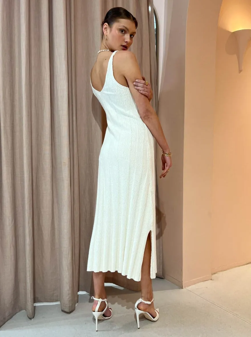 Assembly Label Nina Boucle Dress in Antique White