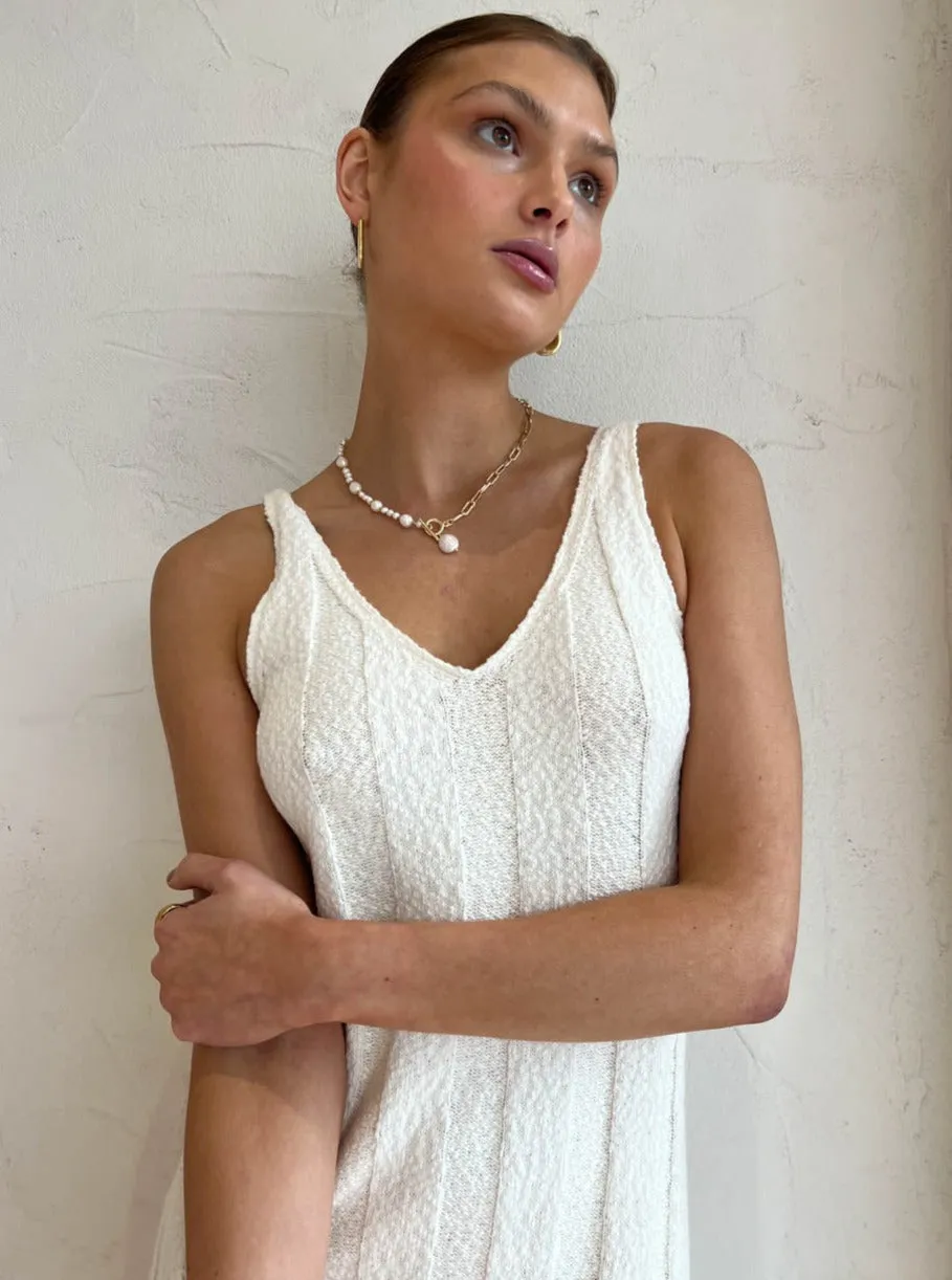 Assembly Label Nina Boucle Dress in Antique White