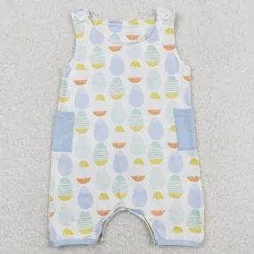 Baby Boys Romper Easter Eggs Sleeveless Buttons Rompers SR0901