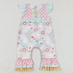Baby Infant Girls Romper Easter Rabbit Flutter Sleeve Rompers SR0466