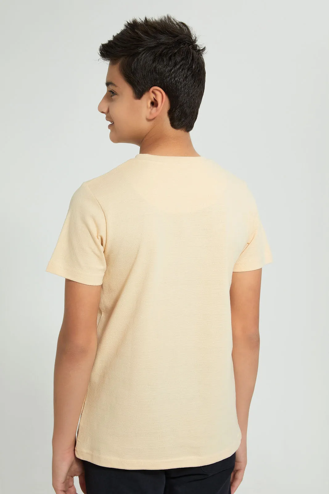 Beige Henley T-Shirt