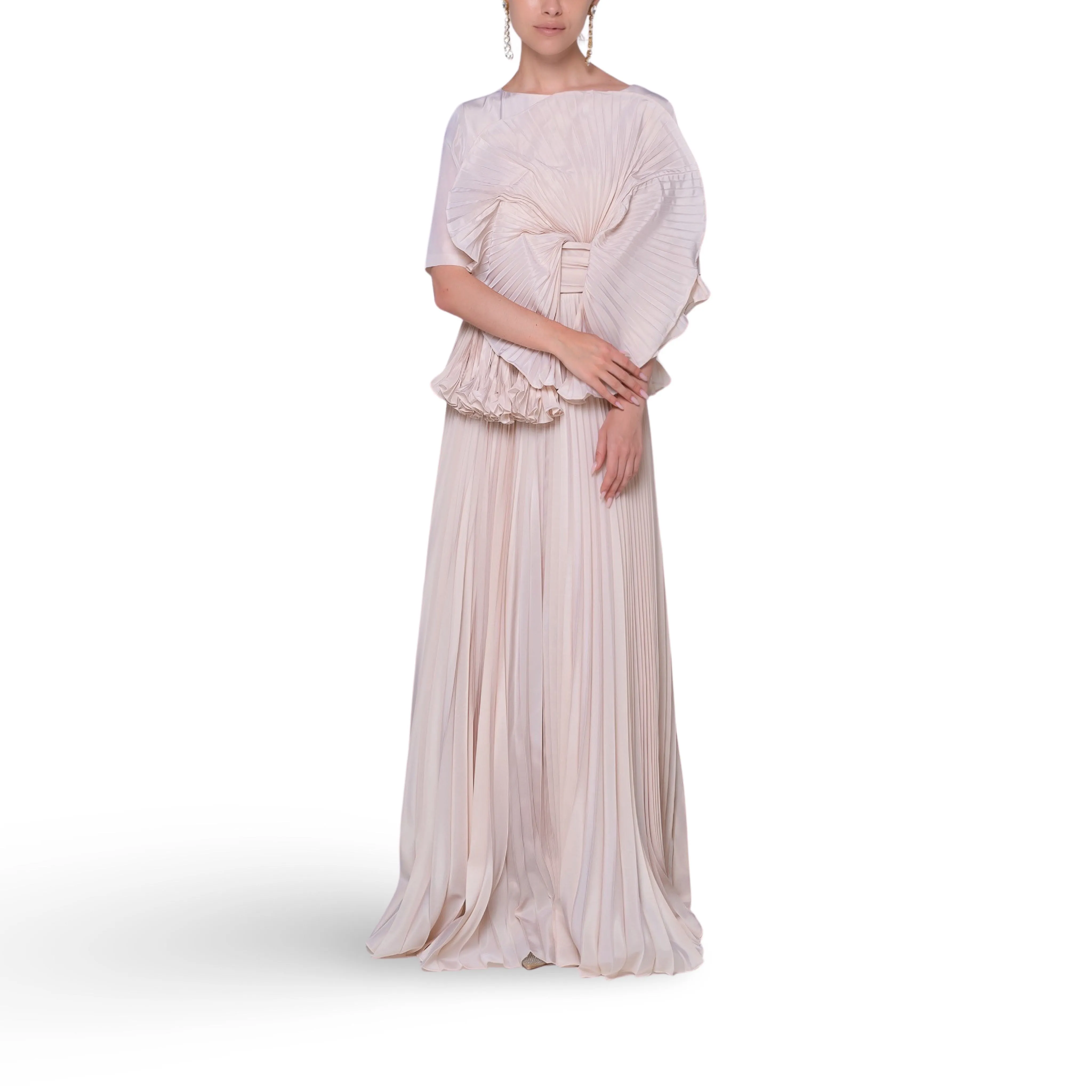 Beige Malaui Model Dress