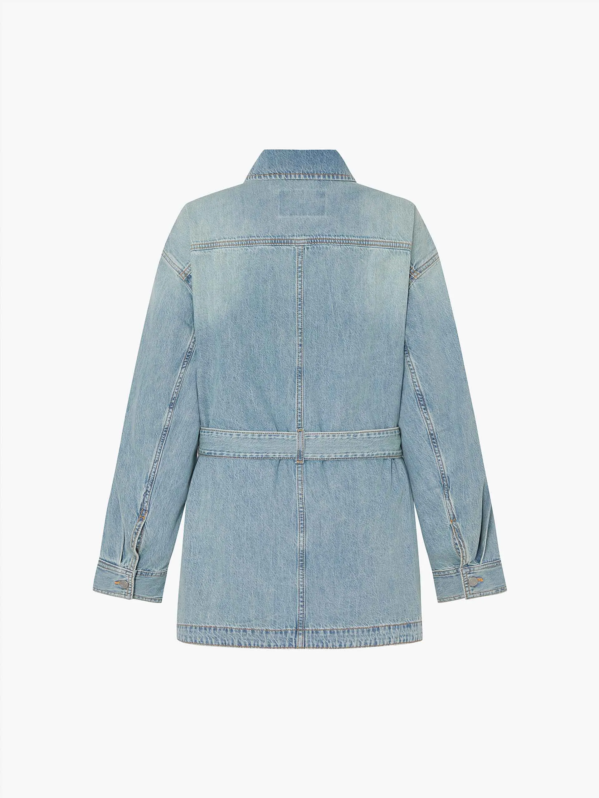 Belt Detail Denim Jacket