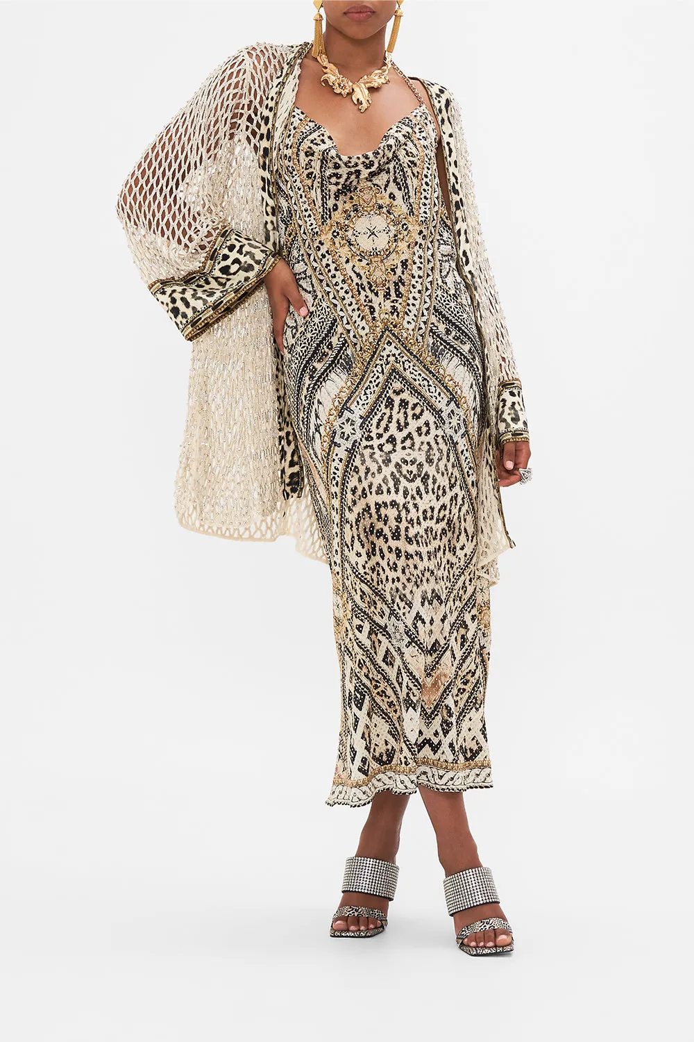 BIAS HALTER DRESS MOSAIC MUSE