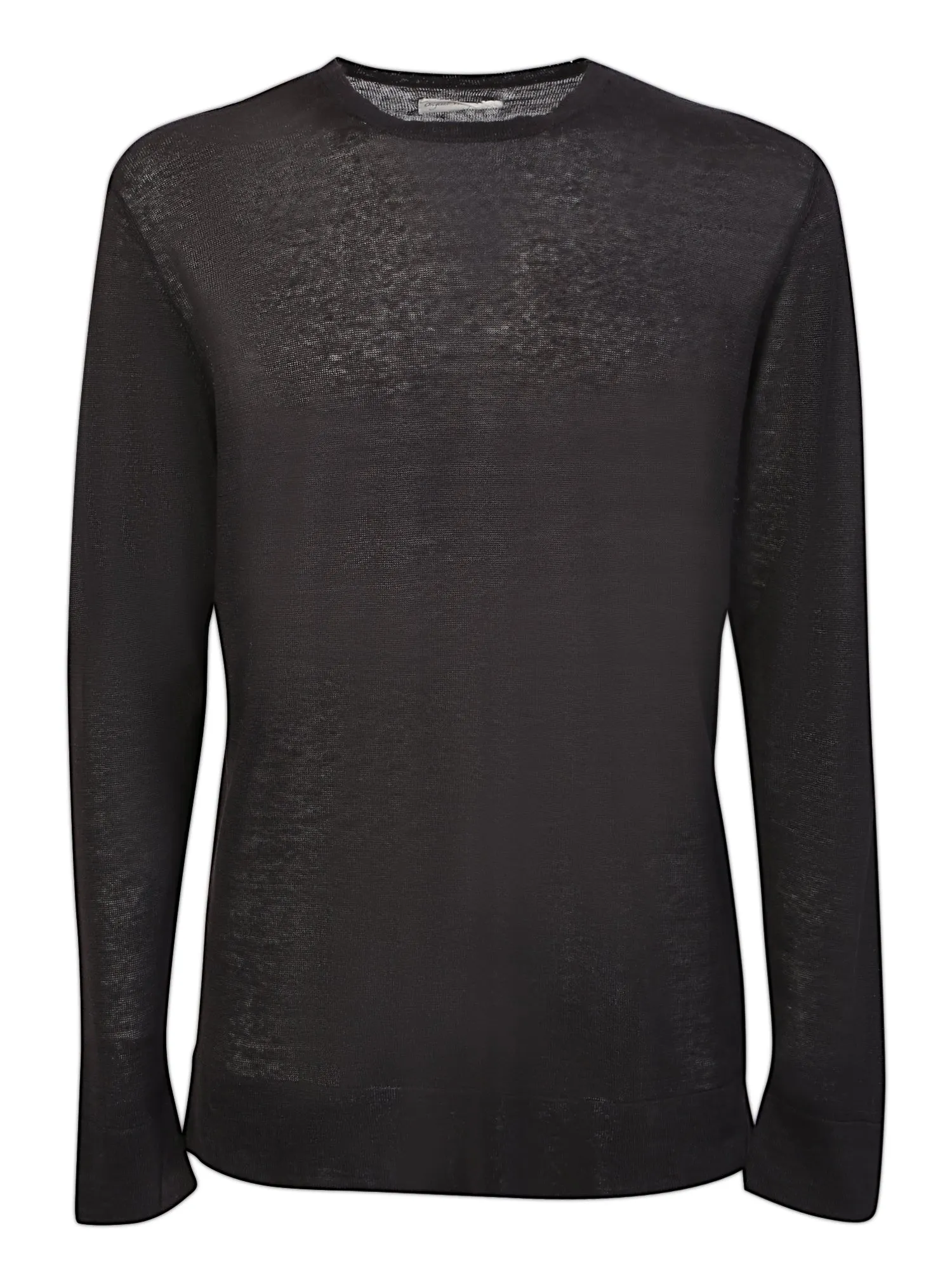 Black crew-neck pullover