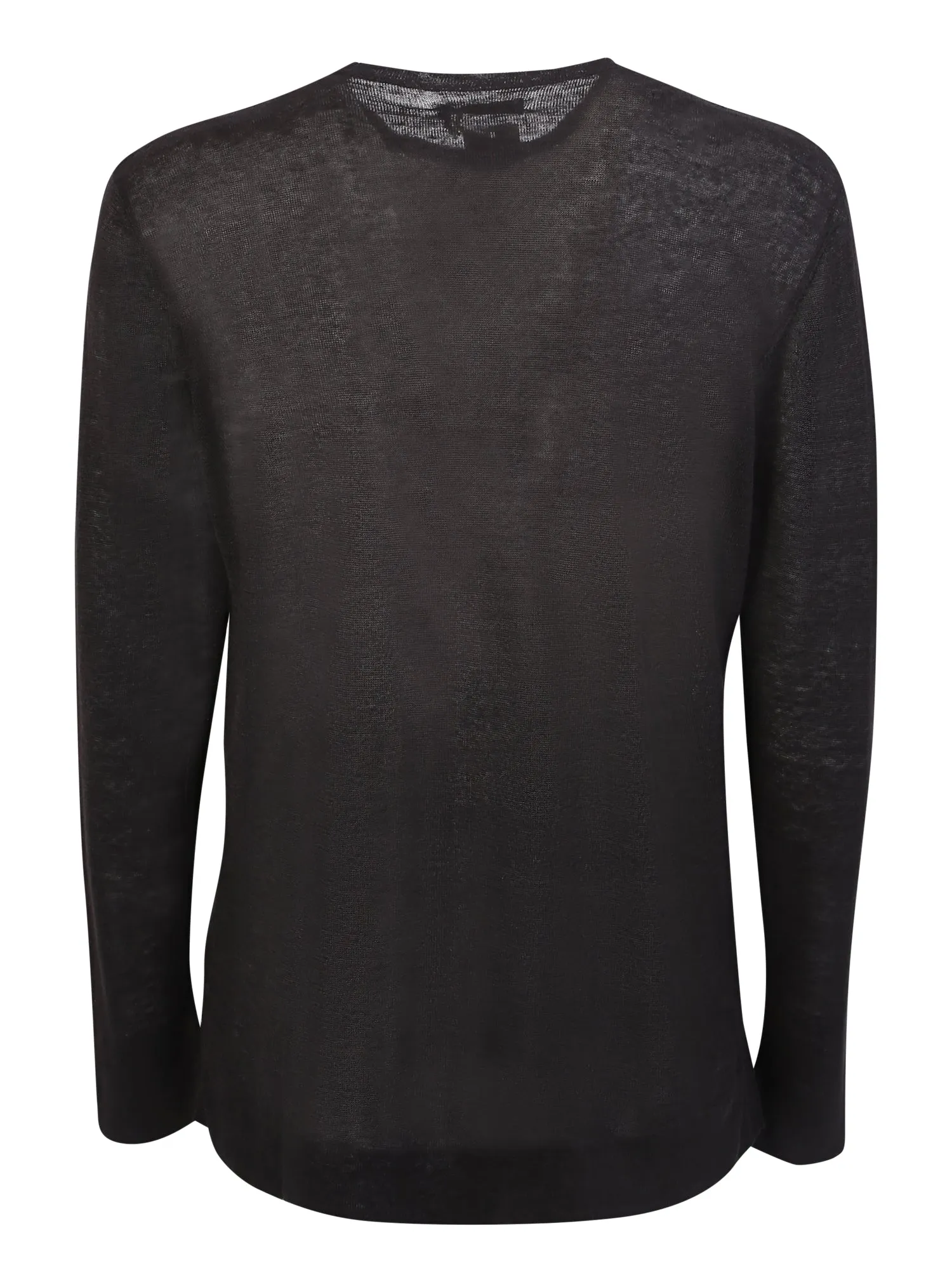 Black crew-neck pullover