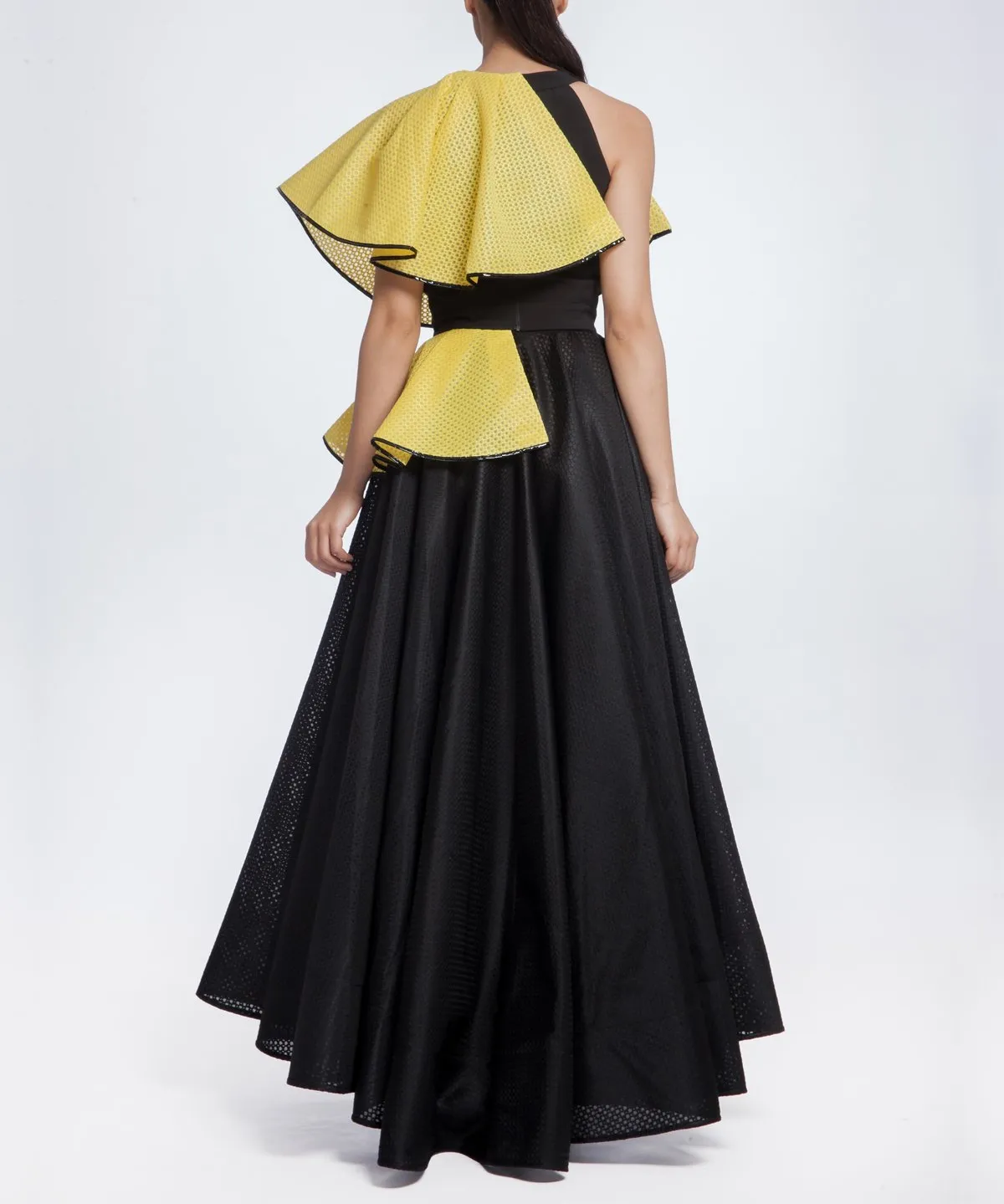 Black Pleated Long Skirt
