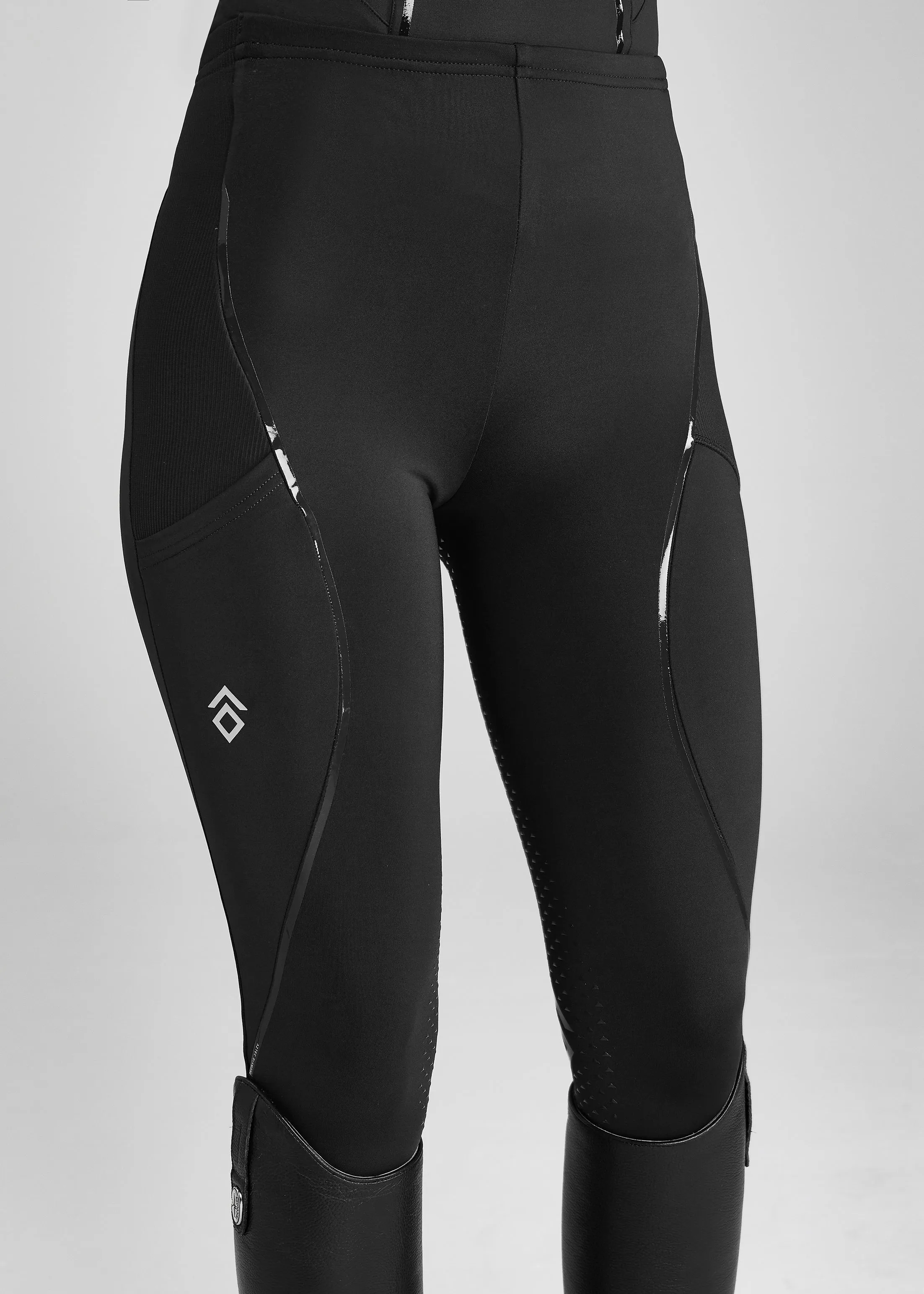 Black Taped Leggings Full Seat
