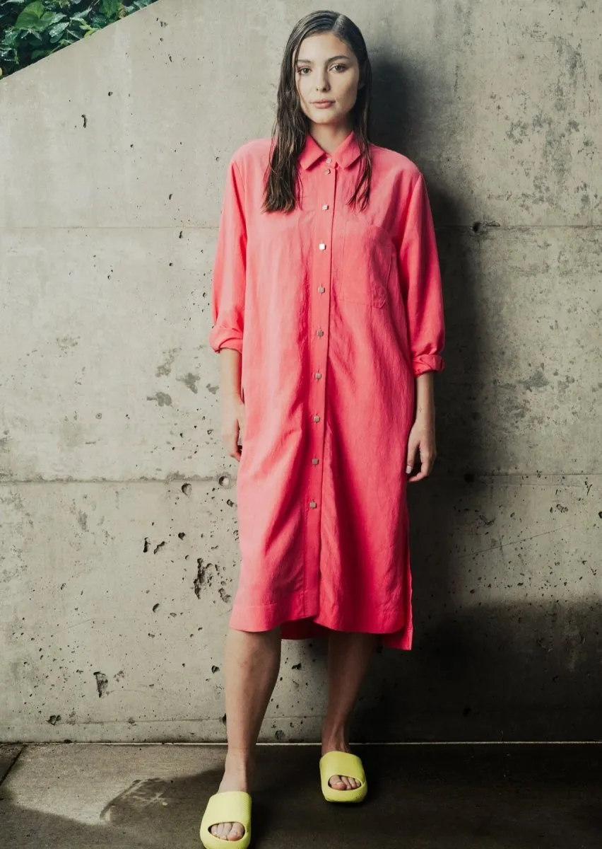 Bodybag Oran Shirt Dress - Stone or Raspberry (Online Exclusive)