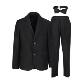 BOYS BLACK LA-KIDS 2PIECE SUIT WITH BOW-TIE