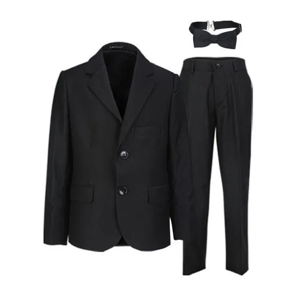BOYS BLACK LA-KIDS 2PIECE SUIT WITH BOW-TIE