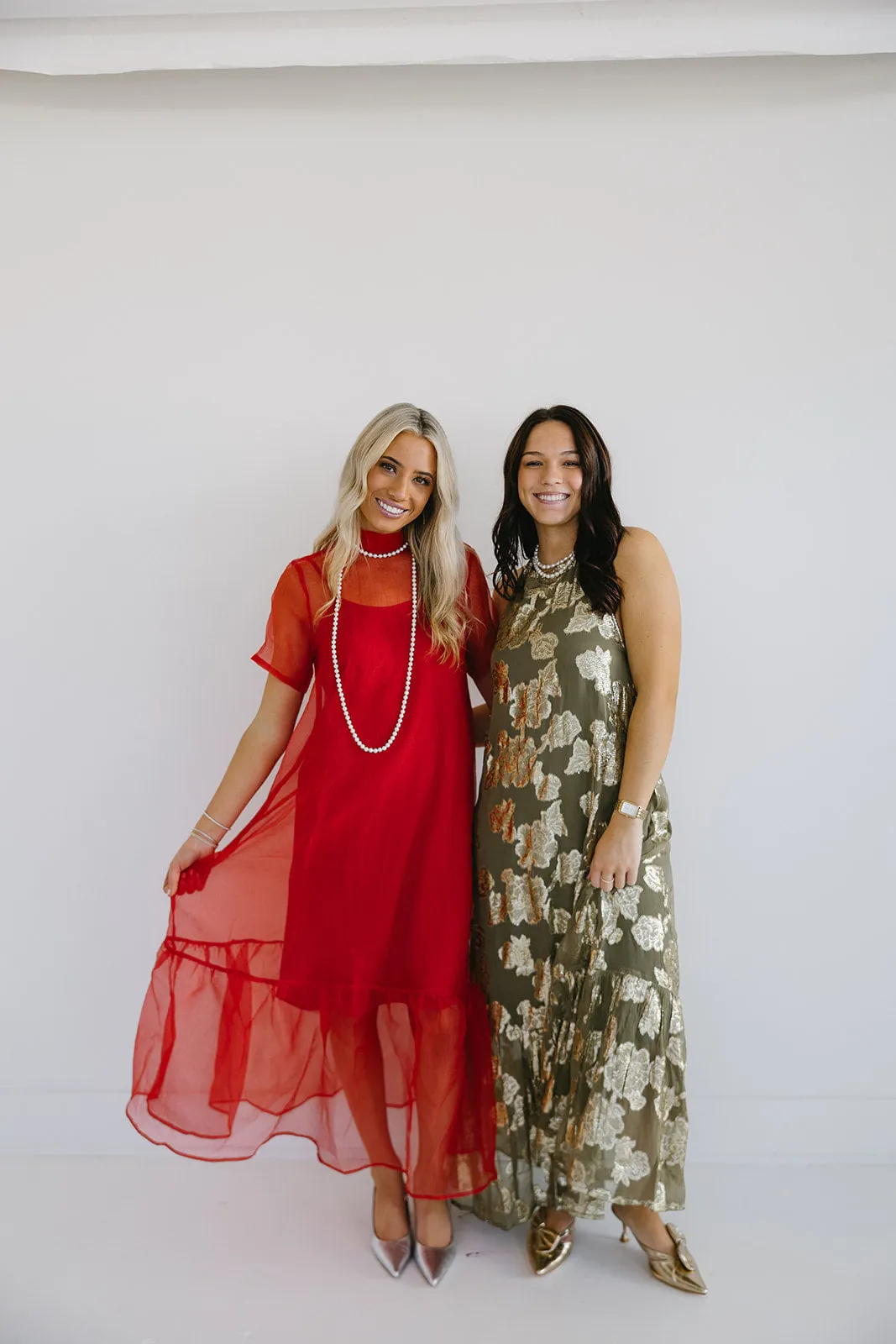 Brinley Midi Dress - Red
