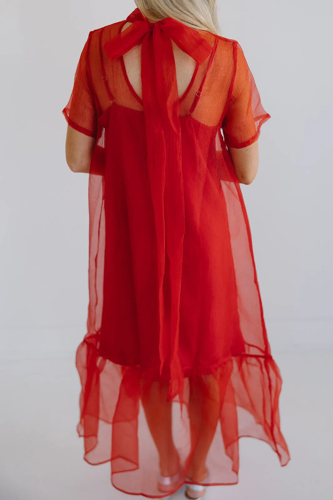 Brinley Midi Dress - Red