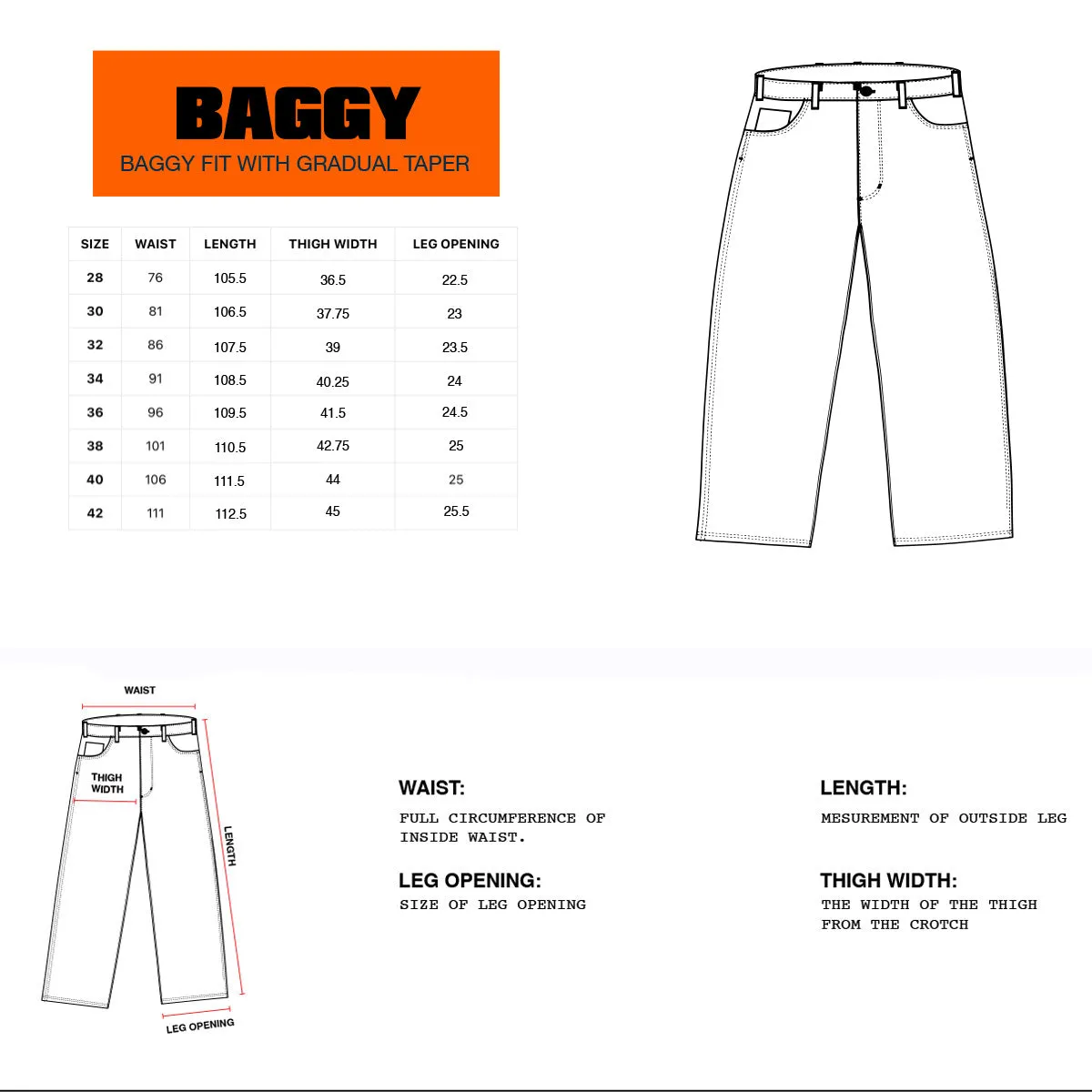 Butter Goods - Baggy Denim Jeans Light Blue