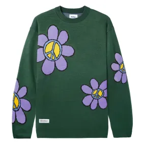 BUTTER GOODS FLOWER KNIT SWEATER SAGE
