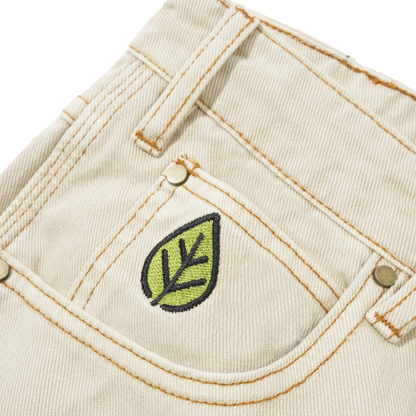 BUTTER GOODS WEATHERGEAR HEAVY WEIGHT DENIM JEANS WASHED KHAKI