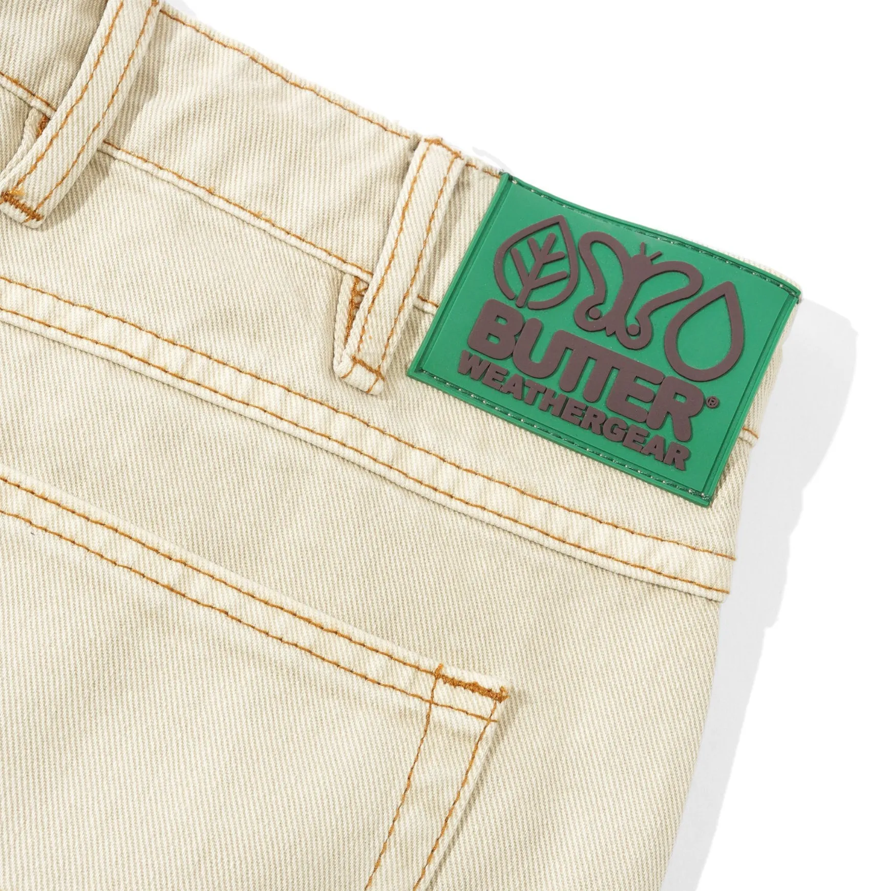 BUTTER GOODS WEATHERGEAR HEAVY WEIGHT DENIM JEANS WASHED KHAKI