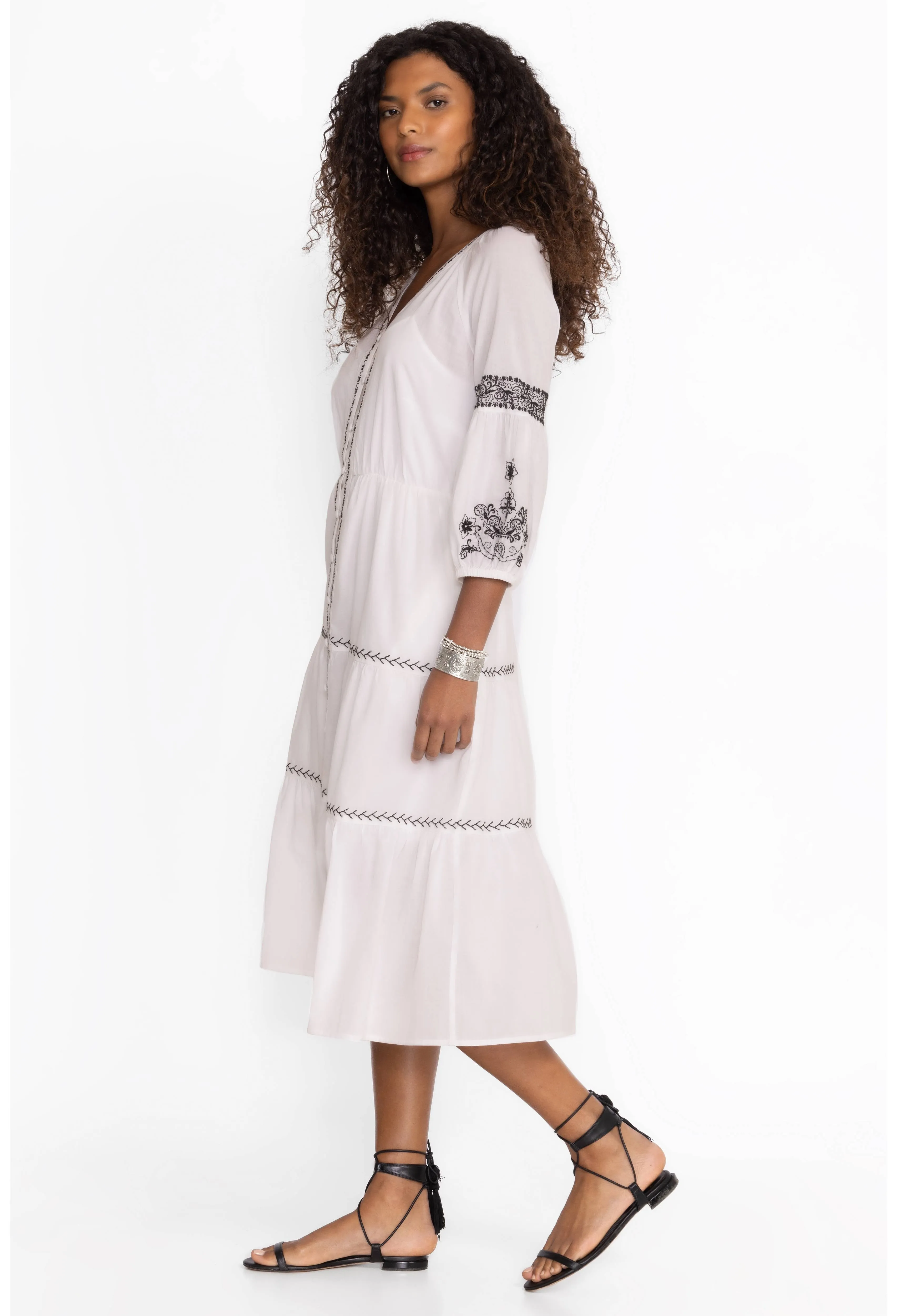 Cam Tiered Midi Dress - Irenie