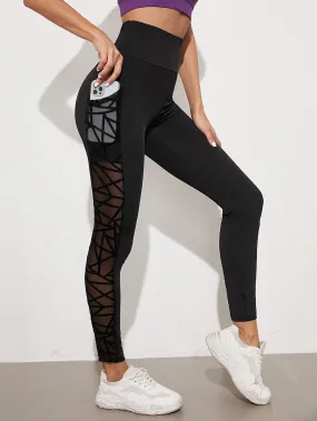 Casual Plain Pocket Cropped Women Leggings