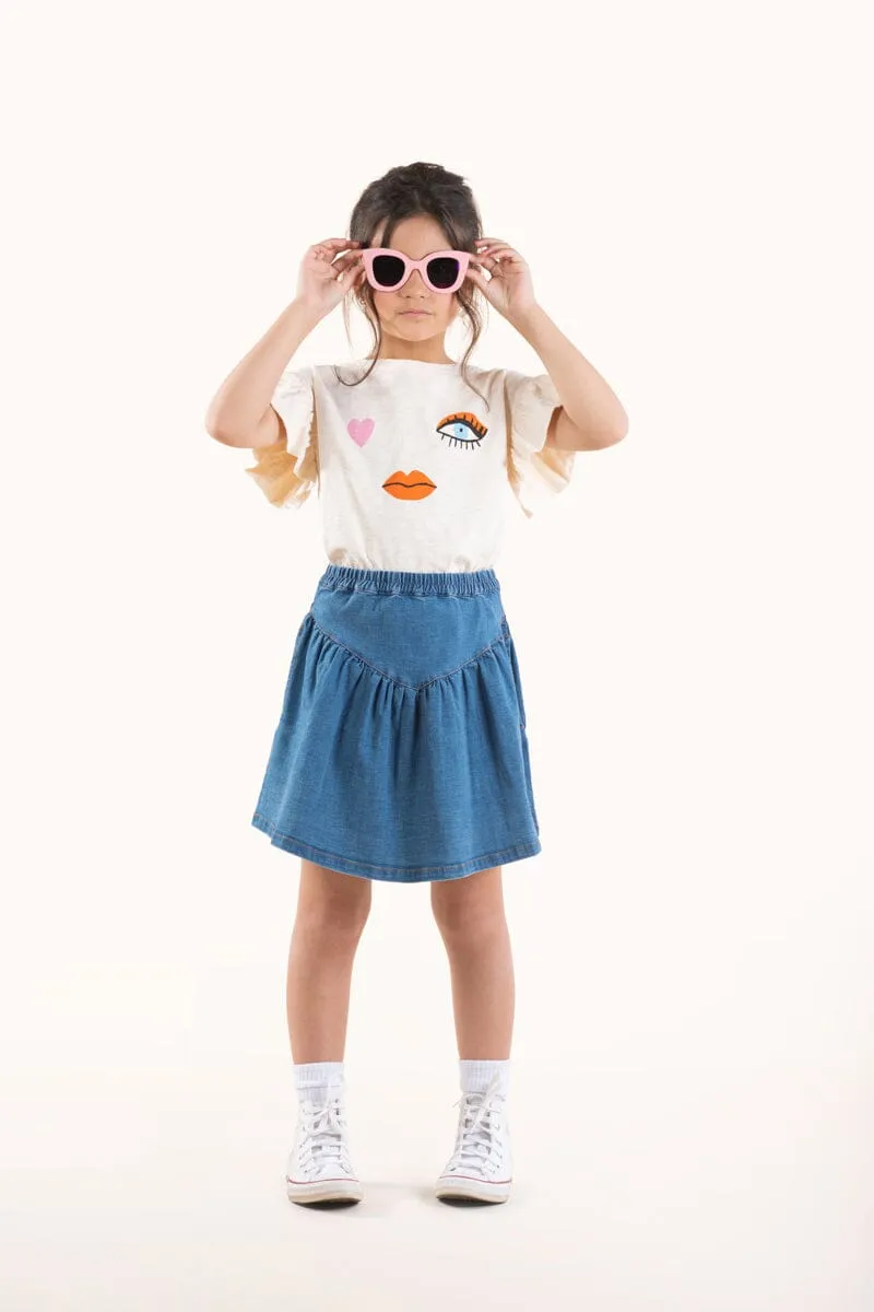 Chambray Yoke Skirt