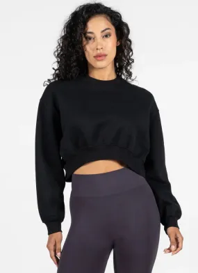 Charly Crop Crewneck | Black