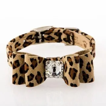 Cheetah Big Bow Collar