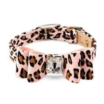 Cheetah Big Bow Collar