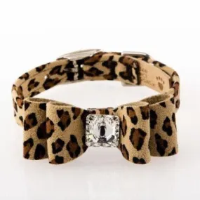 Cheetah Big Bow Collar