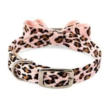 Cheetah Big Bow Collar
