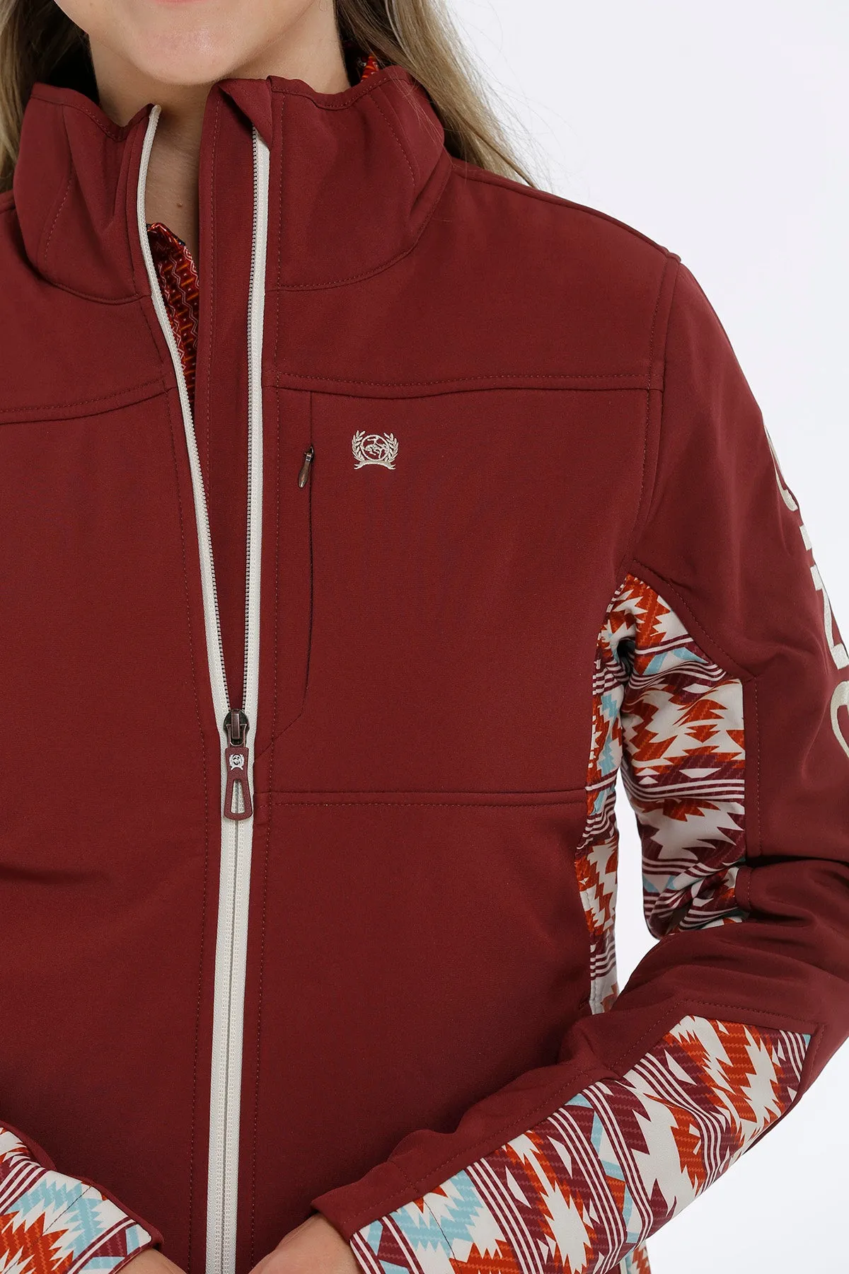 'Cinch' Women's Concealed Carry Bonded Jacket - Burgundy