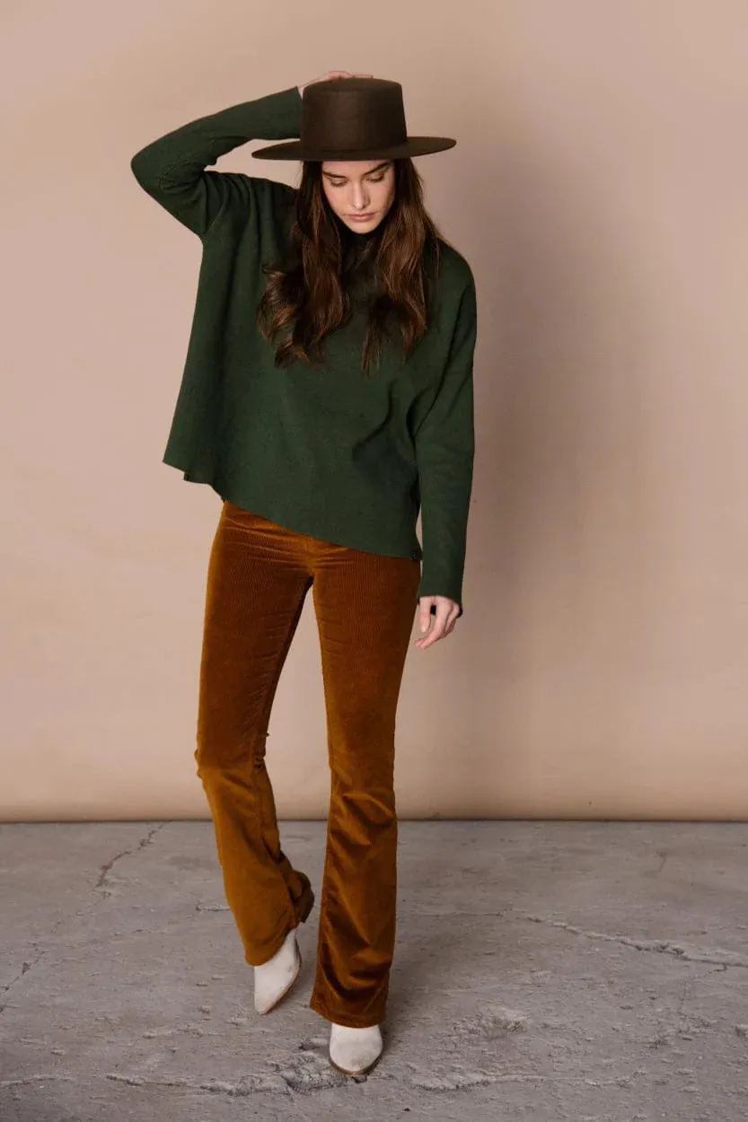 corduroy pants - lisette flare - caramel
