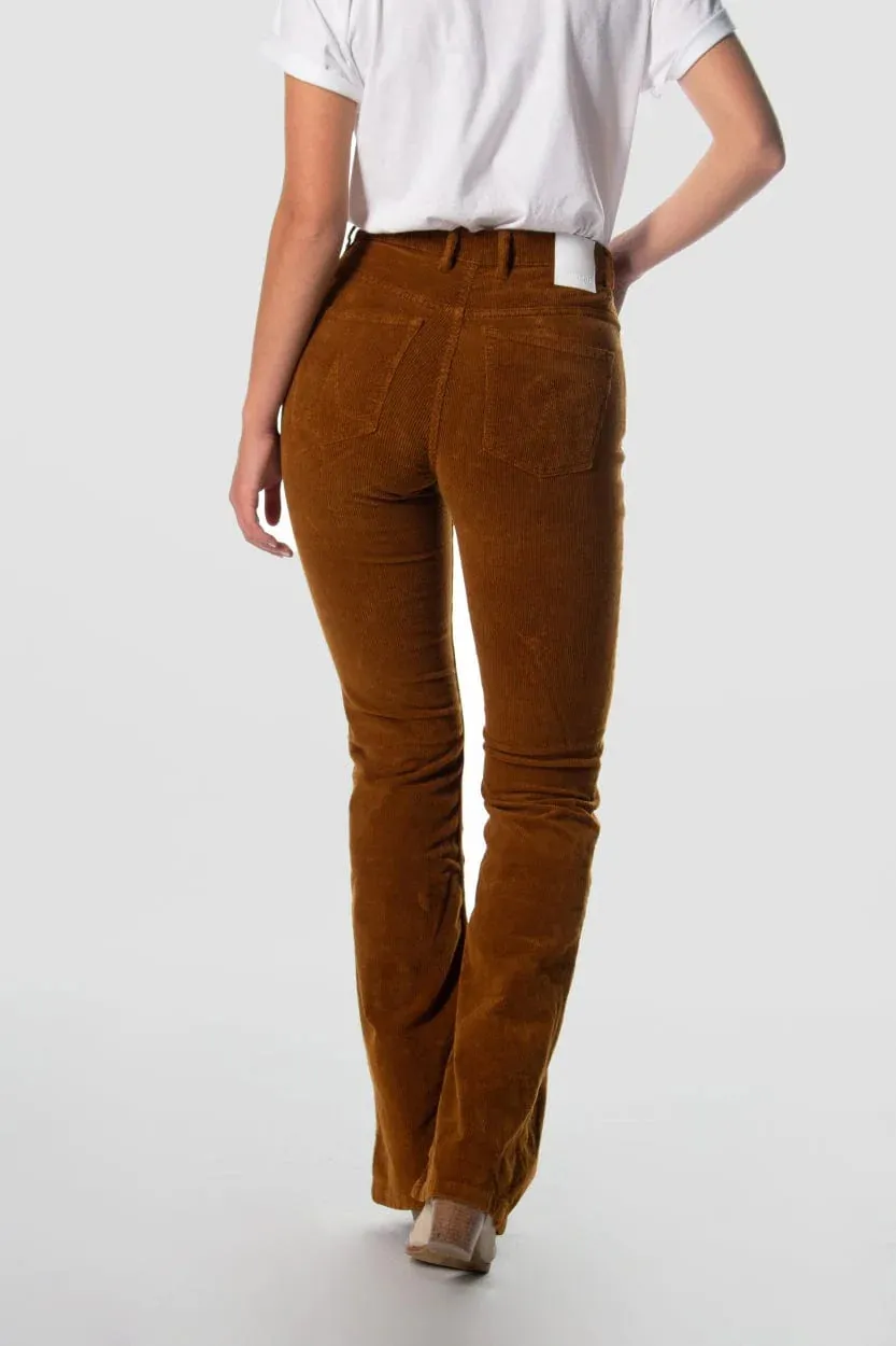 corduroy pants - lisette flare - caramel