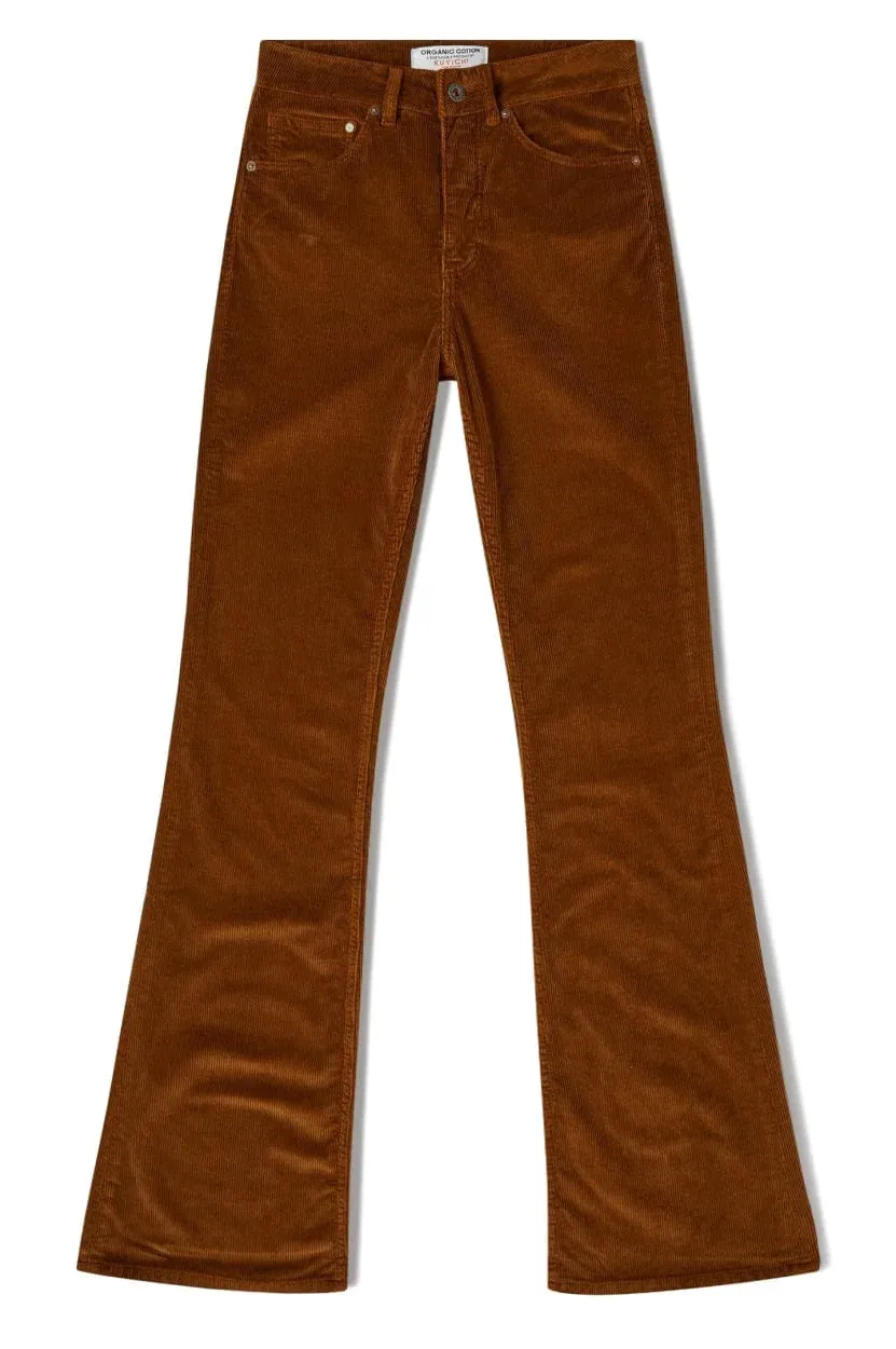 corduroy pants - lisette flare - caramel