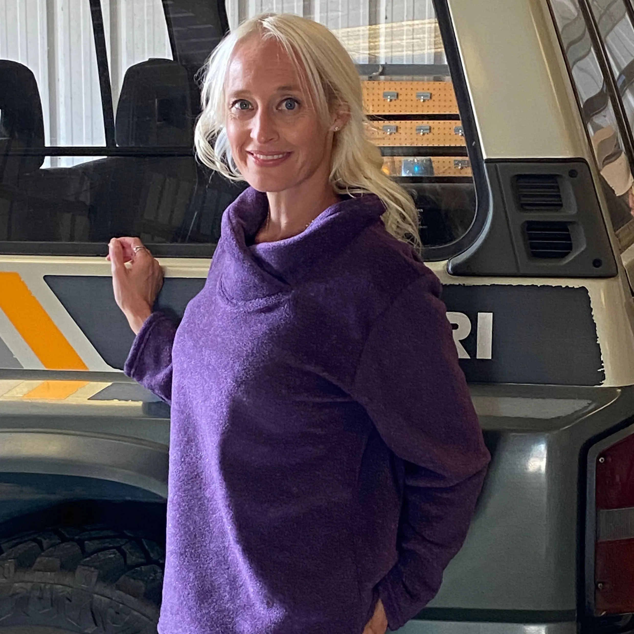 Cowl Neck Fleece Pullover