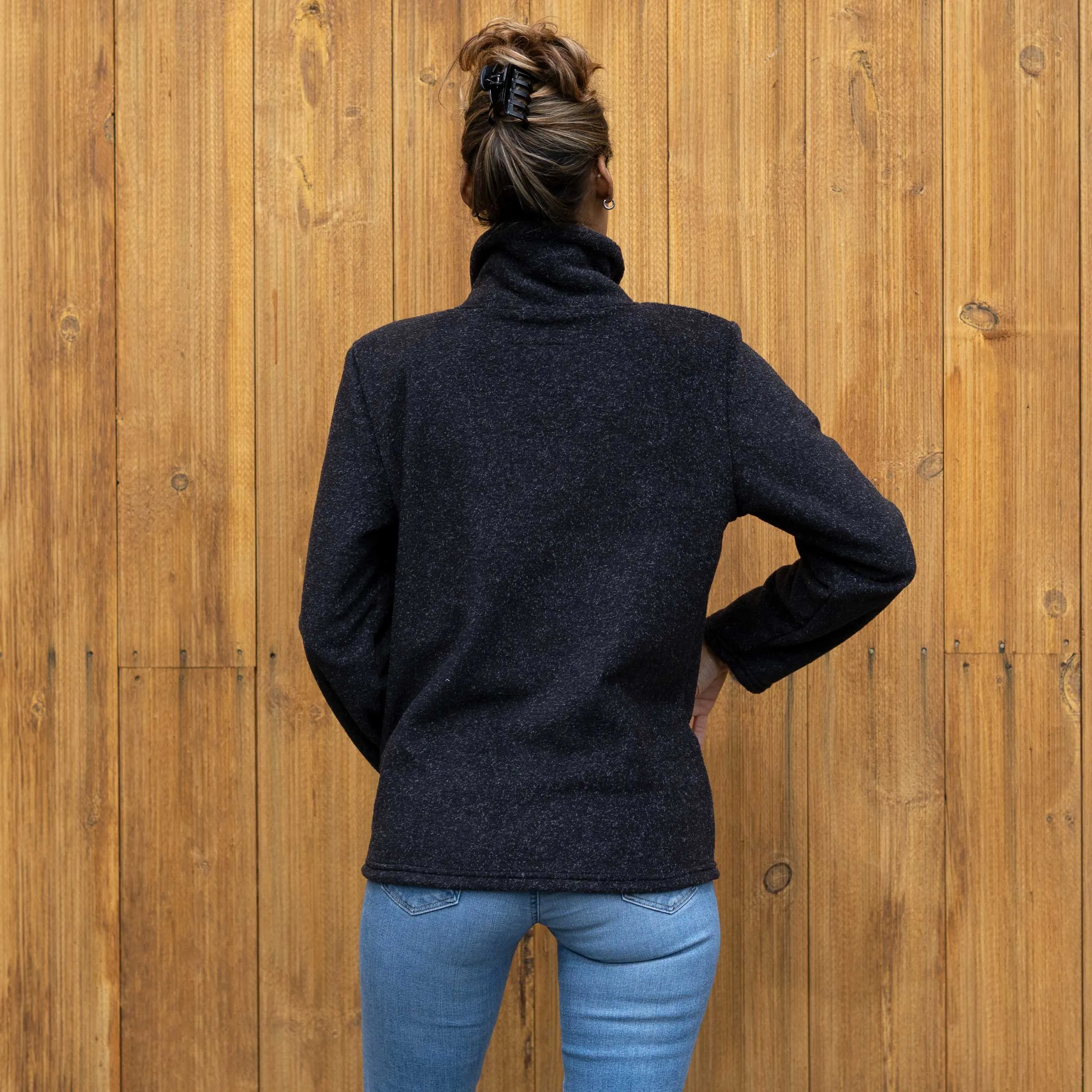 Cowl Neck Fleece Pullover