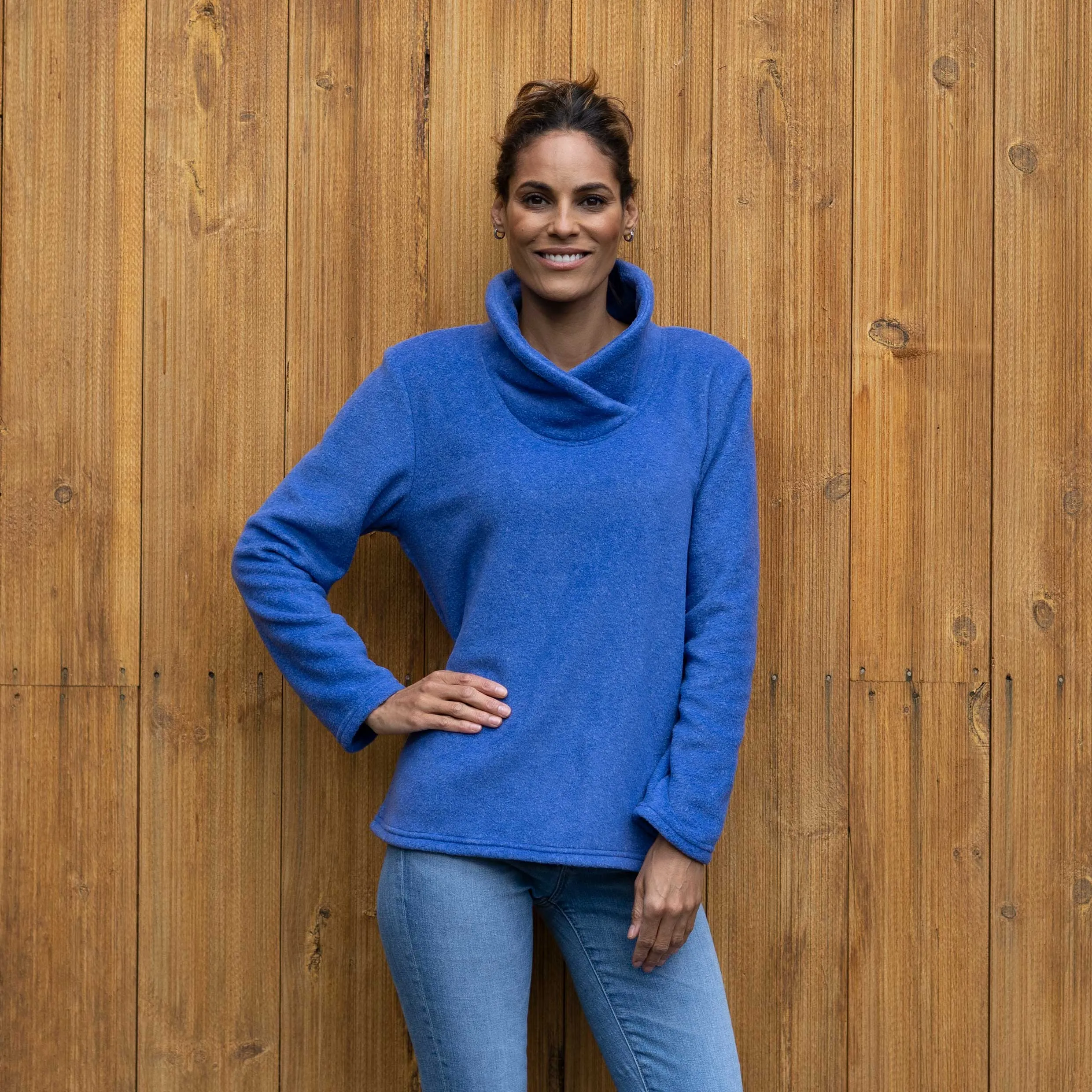 Cowl Neck Fleece Pullover