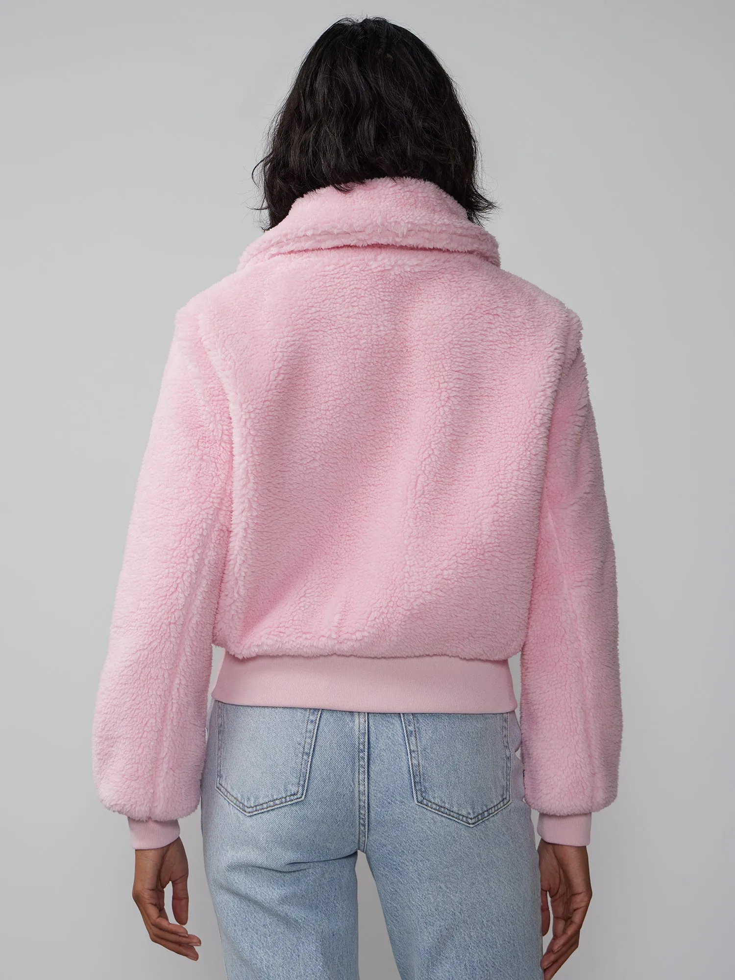 Cozy Faux-Fur Bomber Jacket