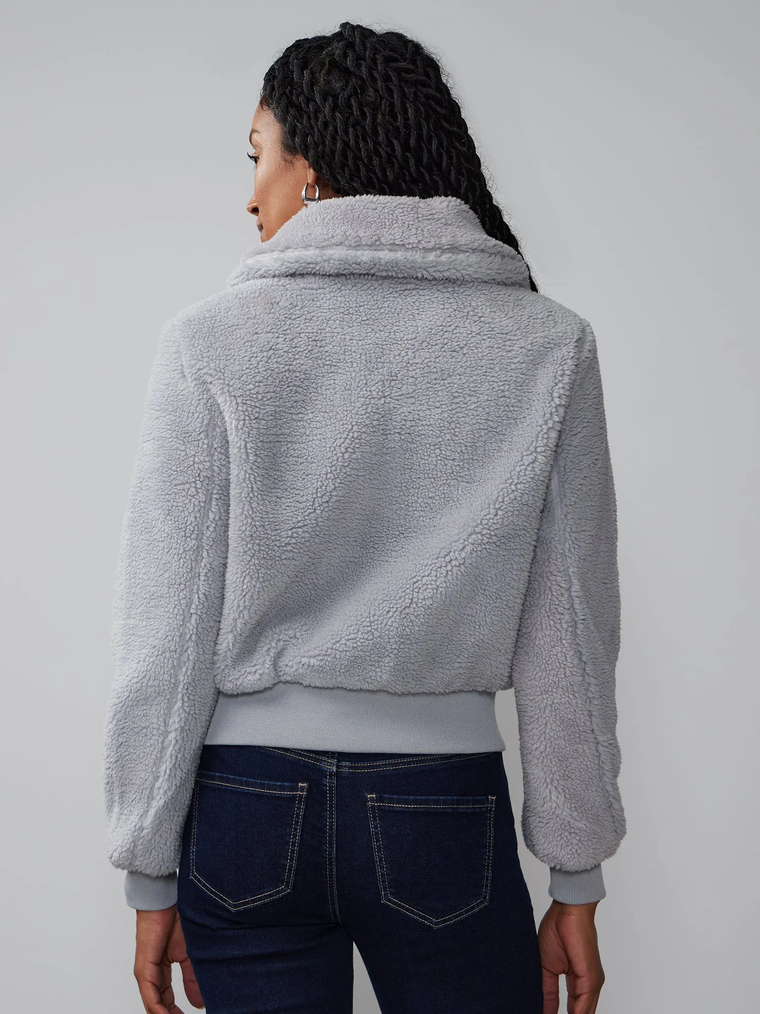 Cozy Faux-Fur Bomber Jacket